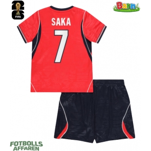 England Bukayo Saka #7 Bortaställ Barn VM 2026 Kortärmad (+ Korta byxor)
